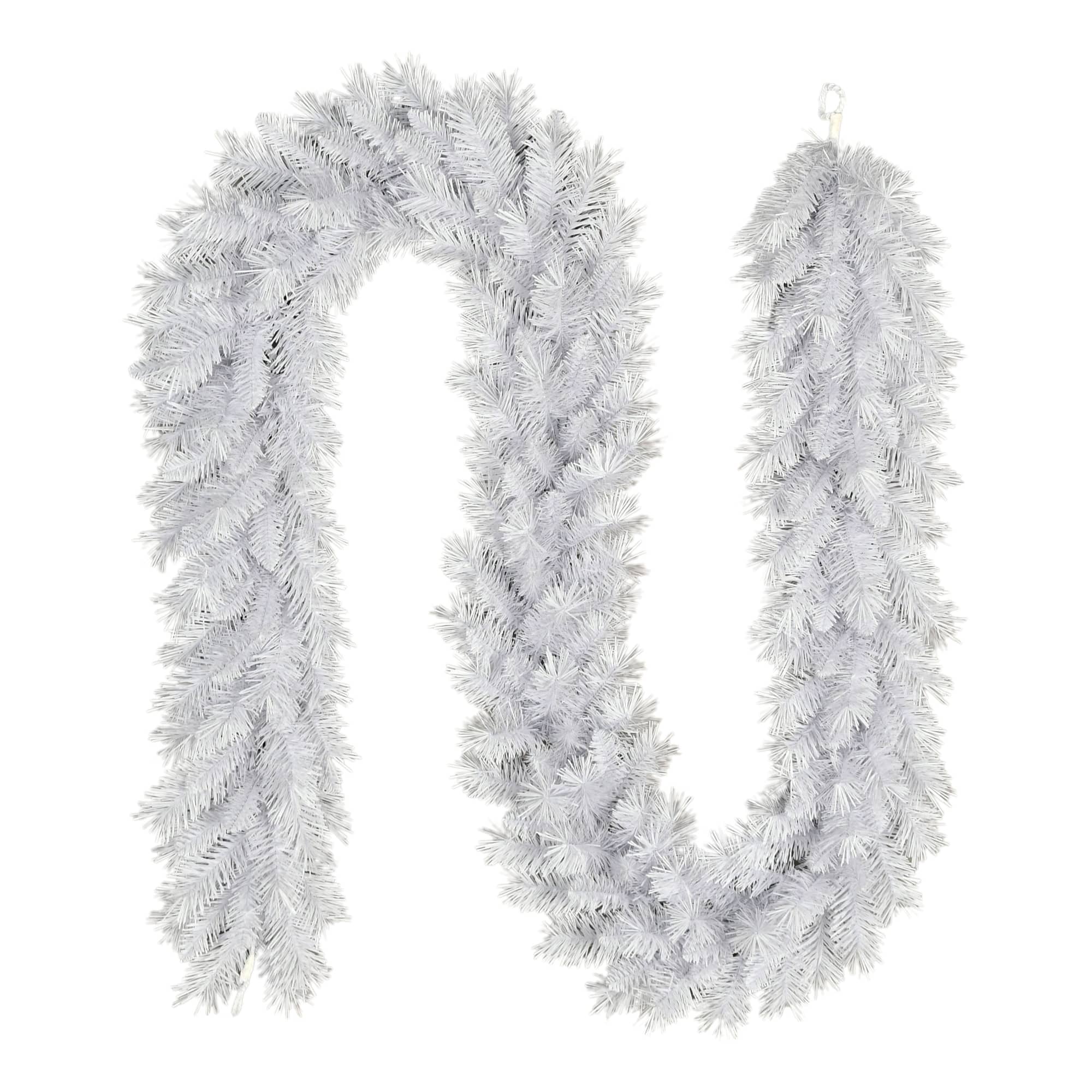 9ft. White Artificial Round Valley Pine Garland